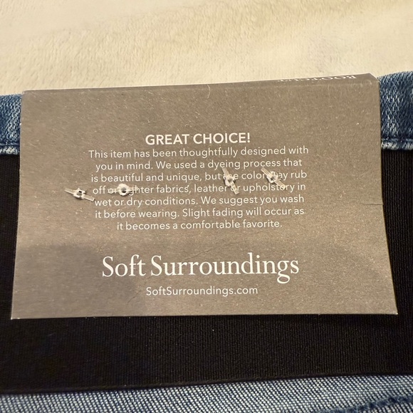 Soft Surrounding, Classic Blue Women's Pull-on Jeans, Large - Picture 5 of 15